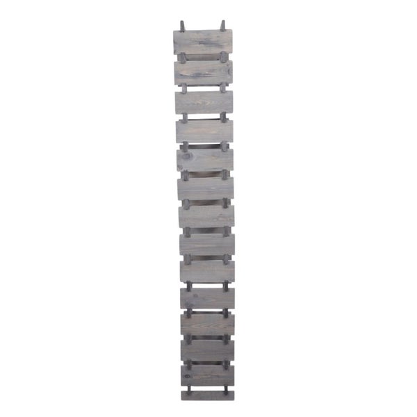 Weinregal VINOTECA FLEX PRO HxBxT 191x46x28cm 56 Flaschen auf 14 Ebenen Massives Kiefernholz Grau