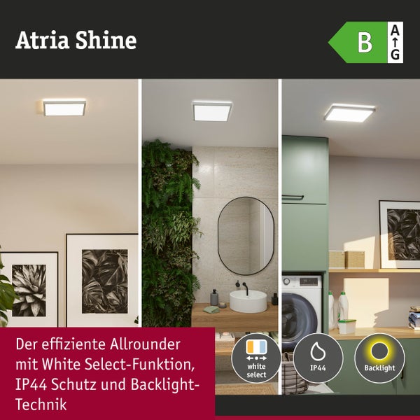 White Select: Lichtfarbe vor der Installation wählbar, mit den Optionen Warmweiß, Neutralweiß und Tageslichtweiß.