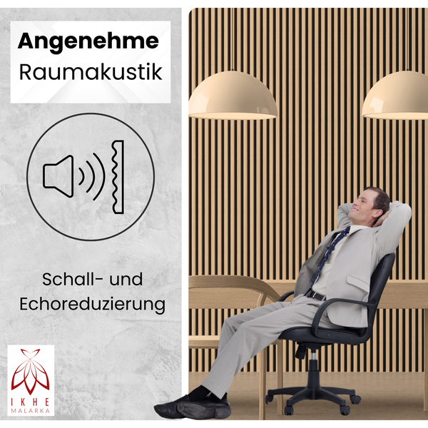 Akustikpaneele 3D Lamellen MDF mit Filz 1040x520x15mm – 2 Stück (1,08m²) | Schallabsorbierend & dekorativ | Holzoptik Wandverkleidung (11003D)