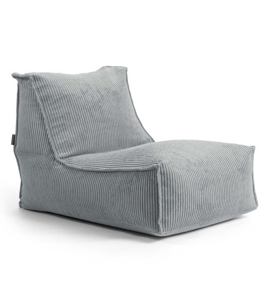 mokebo Sitzsack aus Cord 'Der Gelassene', Bean Bag, Relaxliege oder Bodenkissen in Grau