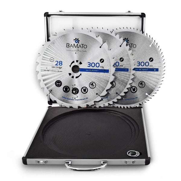 BAMATO Kreissägeblätter Set im Koffer, verschiedene Größen