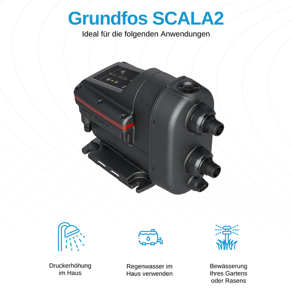 Grundfos SCALA2 Hauswasserwerk zur Druckerhöhung und Gartenbewässerung