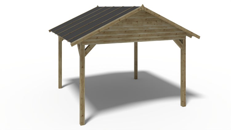 Gartenlaube Gartenpavillon 4,04x4,17m - Impregniert