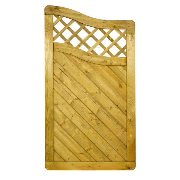 Holzzauntor mit Lattenmuster