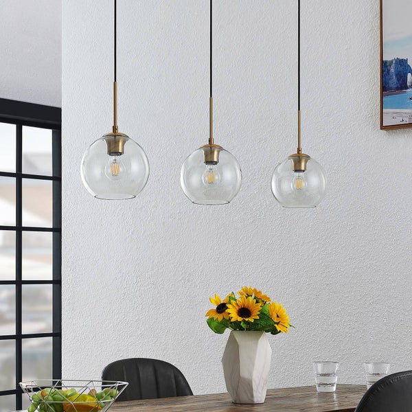 Lindby Pendelleuchte Grady (Modern) in Gold / Messing aus Metall (3 flammig, E27) - Deckenlampe Esstischlampe Hängelampe Hängeleuchte Wohnzimmerleuchte