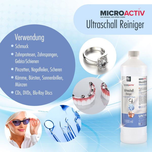 Ultraschallreiniger für die Reinigung von Brillen, Schmuck, Dentalprodukten, Gold, Münzen, Glas und Uhren