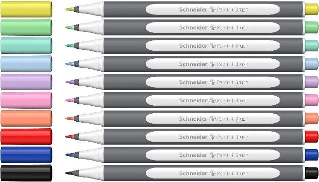 Schneider Brushpen Paint-It 070 sortiert, 10er Set
