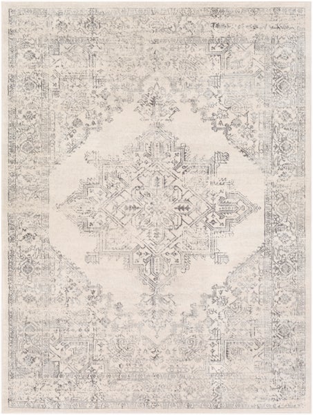 Vintage Orientalischer Teppich - Weiß/Grau - 140x200cm - CEREN