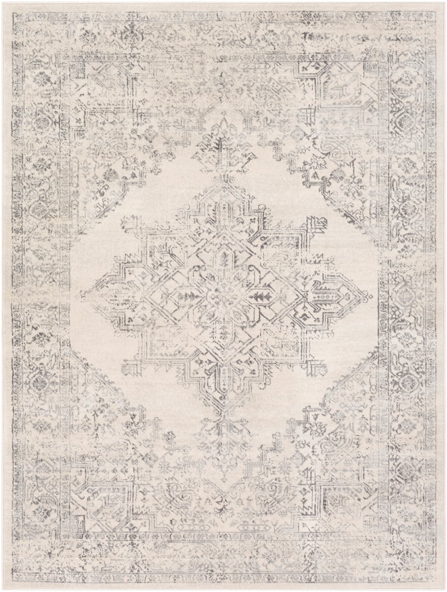 Vintage Orientalischer Teppich - Weiß/Grau - 120x170cm - CEREN