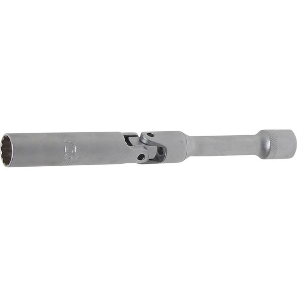 BGS Zündkerzen-Gelenkeinsatz Zwölfkant extra lang Antrieb Innenvierkant 10 mm (3/8) SW 14 mm - 2987