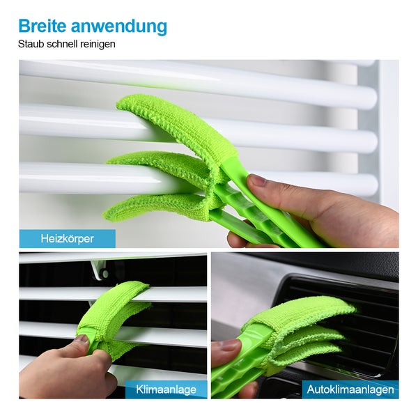 Detailansicht eines Staubwedels mit abnehmbarem Bezug.