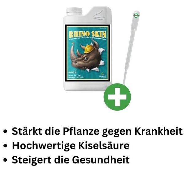 Advanced Nutrients Rhino Skin 1 Liter – Natürlicher Pflanzenschutz mit Kaliumsilicat, Stärkt Pflanzen gegen Krankheiten & Schädlinge, Fördert ätherische Öle für Gesunde, Robuste Pflanzen