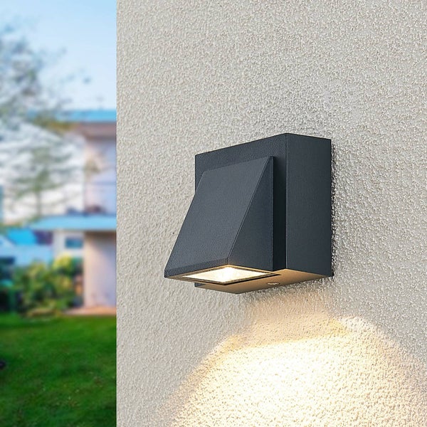 ELC LED Wandleuchte außen, Wandlampe Downlight Wandstrahler spritzwassergeschützt IP54 1x 3,5W Warmweiß 3000K Außenleuchte