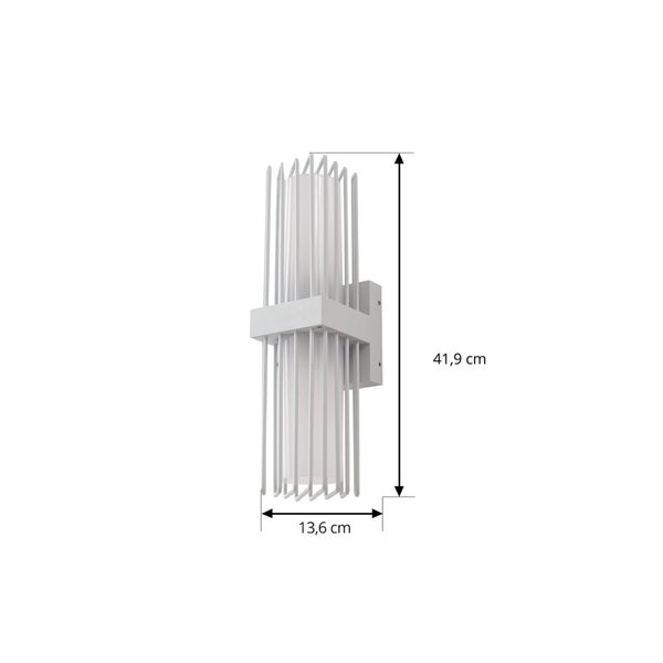 Lucande Wandleuchte außen Chandan (spritzwassergeschützt (Modern) in Weiß aus Aluminium (2 flammig, E27) - Außenwandleuchten Wandlampe Led Außenlampe Outdoor für Außenwand/Hauswand Haus