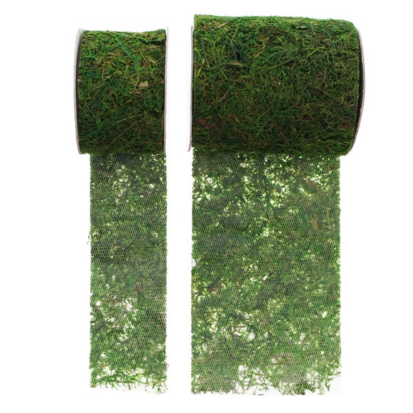 FRANK FLECHTWAREN | Band Moos, 2er Set, NATURMOOS, 6 x 120 cm, 12 x 120 cm