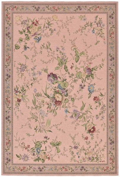 Gewebter Bordürenteppich im floralen Design Flomi Rose 160x230 cm