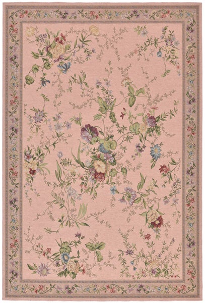 Gewebter Bordürenteppich im floralen Design Flomi Rose 60x90 cm