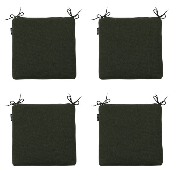 Sitzkissen, grünes Canvas Eco+ - Ca. 40x40 cm - 4er-Set