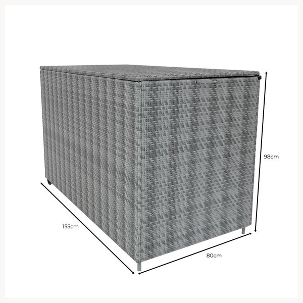 Marielle Rattan Kissenbox 996L - Grau
