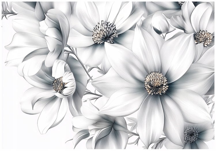 Fototapete 3D Effekt Blumen Wohnzimmer Vlies Tapete 350x250 cm
