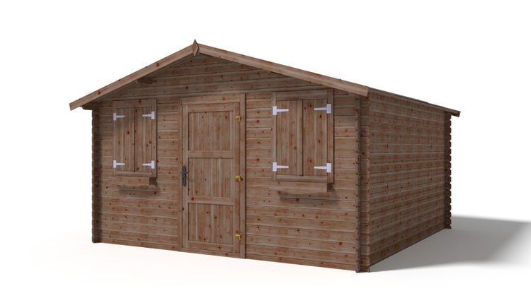 Gartenhaus, Gerätehaus 24m2 - 4x4m - 28mm - Imprägniert