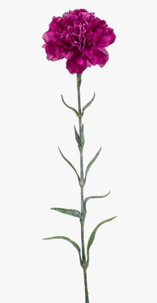 Künstliche Nelkenblüte aus Textil in Lila.