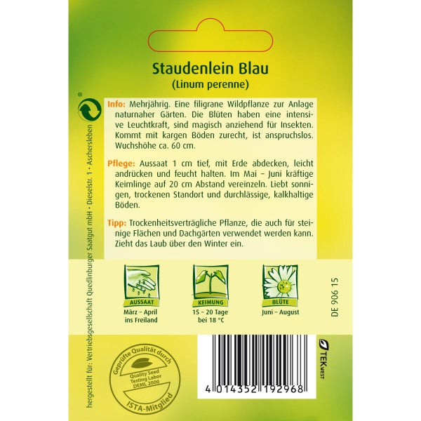 Lein Blau Samen von Quedlinburger SAATGUT