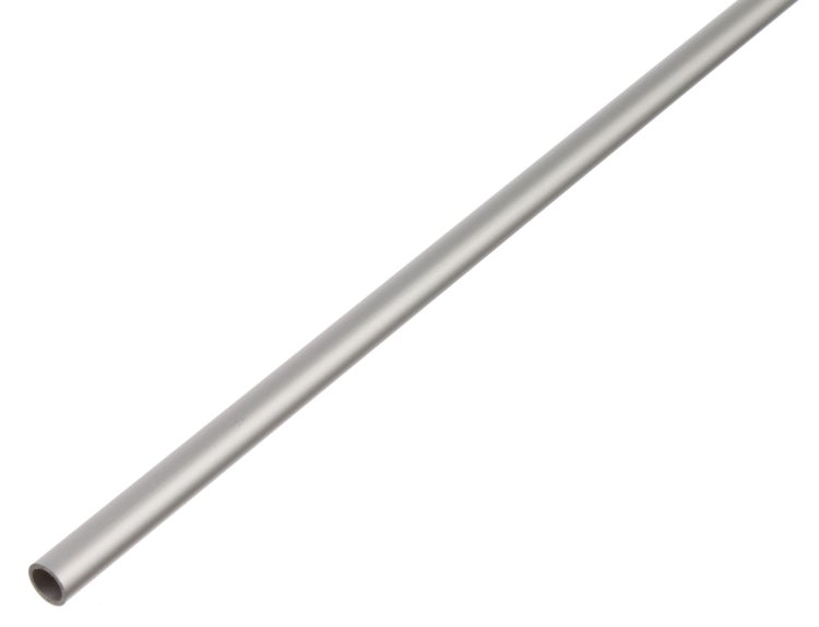 Ein einzelnes Rundrohr aus Metall für diverse Bauvorhaben und Installationen.