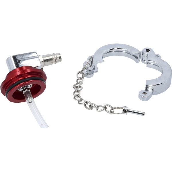 Kraftstoffprobenahmegerät aus Metall mit Kette