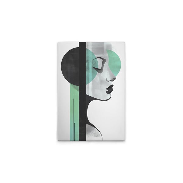 Abstrakte Wandkunst mit Frauengesicht auf Leinwand