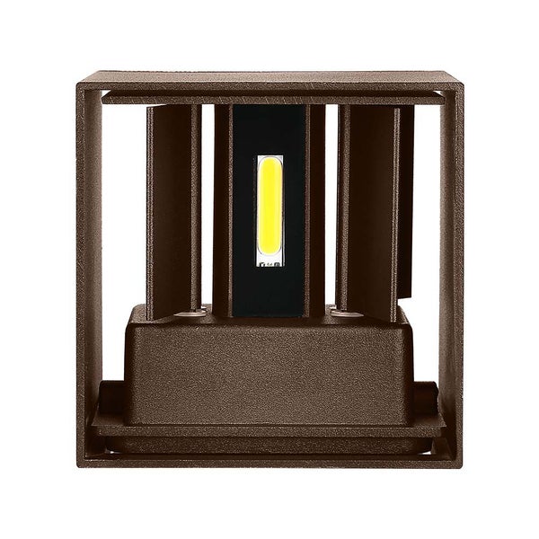 V-TAC VT-759-12-C - Quadratische LED-Wandleuchten - Bridgelux - IP65 - Corten - 11W - 1360 Lumen -