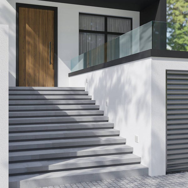 Arcchio LED Wandleuchte außen Zamo (Modern) in Weiß aus Aluminium (1 flammig, ) - Wandeinbauleuchte für Außen Wandlampe Außenwand/Hauswand Haus Terrasse & Balkon Flurleuchte