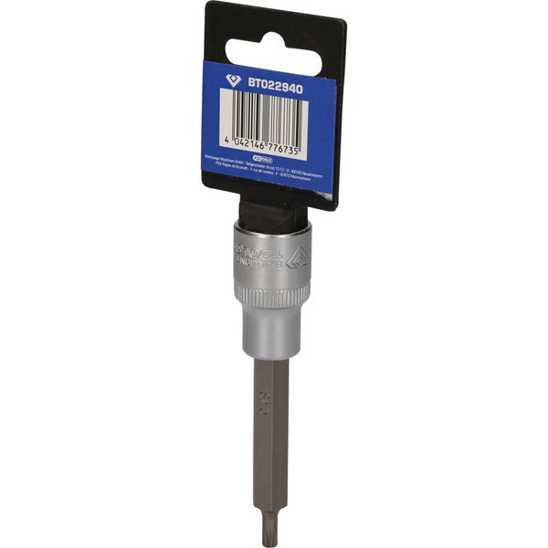 BRILLIANT TOOLS 1/2 Vielzahn-Bit-Stecknuss 100 mm lang M5 - BT022940