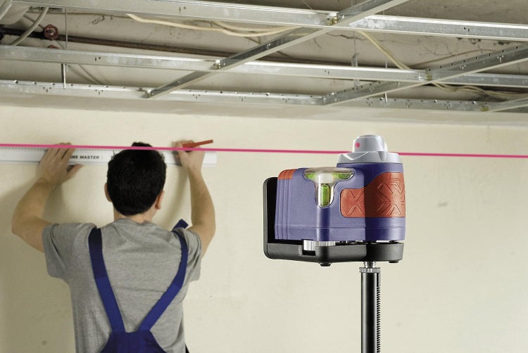 kwb Bau-Stativ 155 cm hoch mit Kamera-AdapteroderalsZubehörfürLaser-MouseoderLaser-Lot