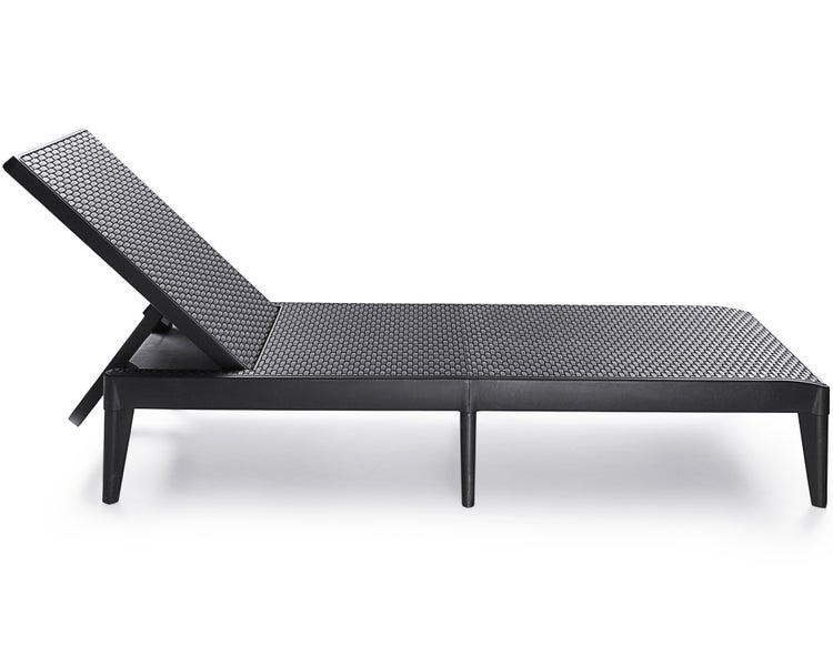 Ondis24 Sonnenliege Numana Kunststoff Rattan anthrazit