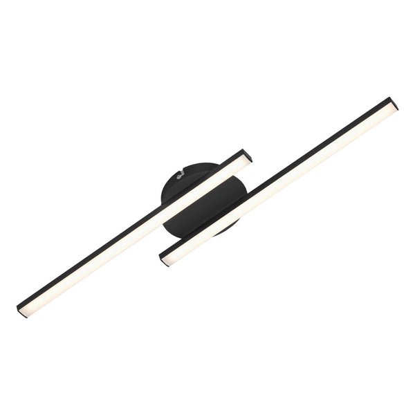 LED Deckenleuchte Deckenlampe 2-flammig 12 W Schwarz 3000K Metall Briloner