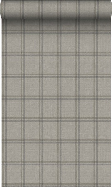 Origin Wallcoverings Tapete Karomuster Hellbraun - 53 cm x 10.05 m - 347624
