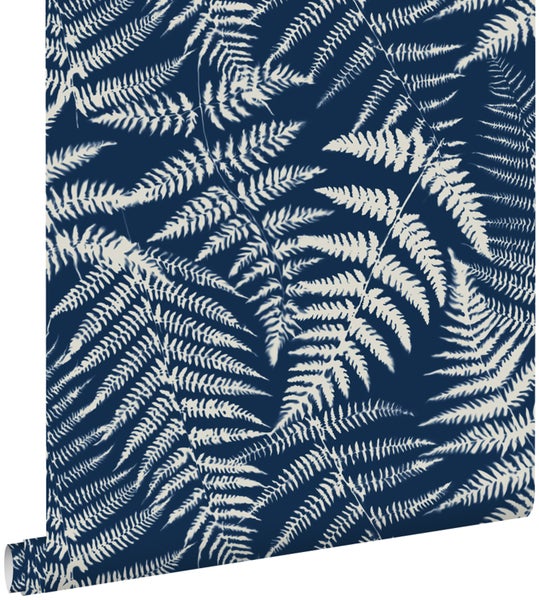 ESTAhome Tapete Farne Indigoblau - 53 cm x 10.05 m - 139000