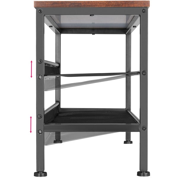Schuhregal tectake Derry 75,5 x 30,5 x 45,5 cm Industrial Style Industrial Holz dunkel, rustikal