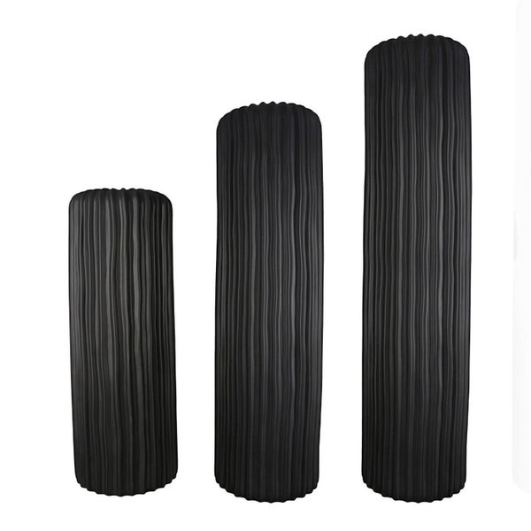 Vase GILDE Höhe 46 cm schwarz Keramik