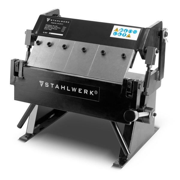 STAHLWERK Abkantbank Modell AB-305 ST mit einer maximalen Breite von 305 Millimeter, einer maximalen Materialstärke von 1,0 Millimeter und einem Biegewinkel von 0 bis 135 Grad