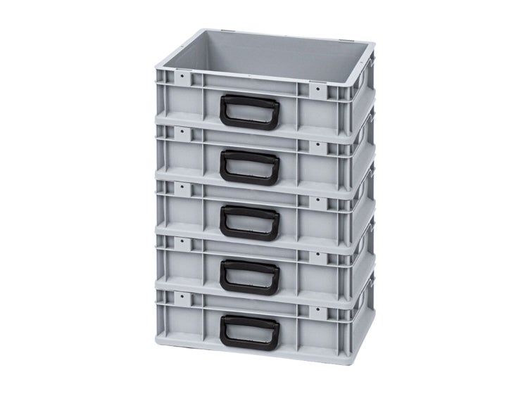 PROREGAL Spar Set 5x Eurobox Nextgen Portable Uno HxBxT 12 x 30 x 40 cm 11 Liter Eurobehälter Transportbox Transportbehälter Stapelbehälter