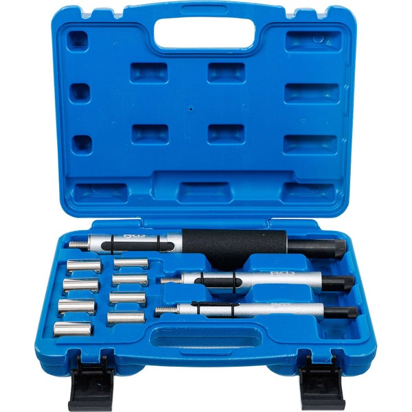 Werkzeugsatz zum Ausziehen von Lagern im blauen Koffer