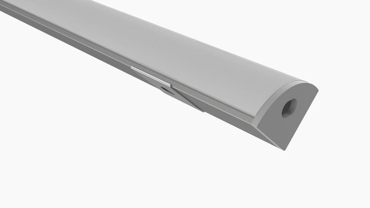 Led Alu Profil 2 m ER10 Set Strip / Streifen 10 mm breit | Abdeckung mattiert