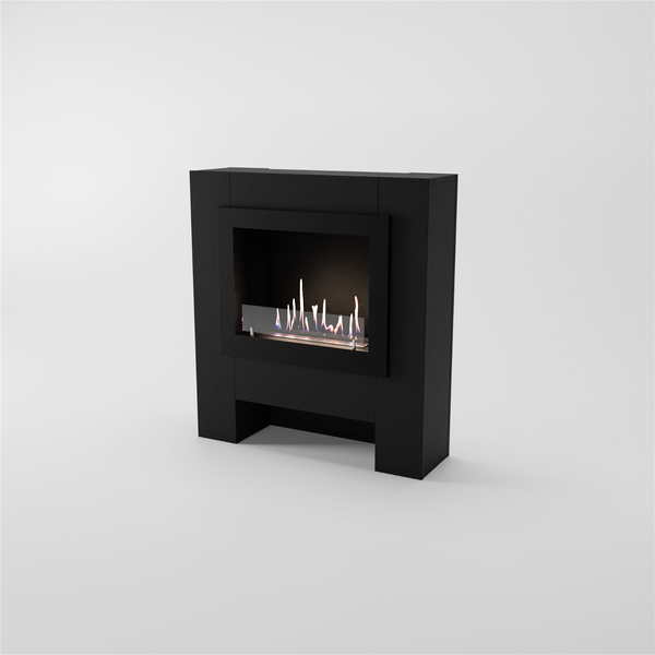 GLOW FIRE Ethanol Kamin 'Harstad RW' | Ethanolofen in schwarz mit 3 Std. Brenndauer und 2 KW Heizleistung | BxHxT: 114,2x95,8x29,8 cm
