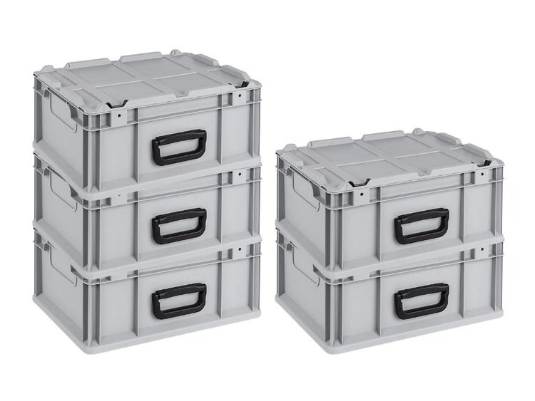 PROREGAL SuperSparSet 5 x Eurobox NextGen Portable HxBxT 18,5 x 30 x 40 cm 16 Liter Eurobehälter Transportbox Transportbehälter Stapelbehälter