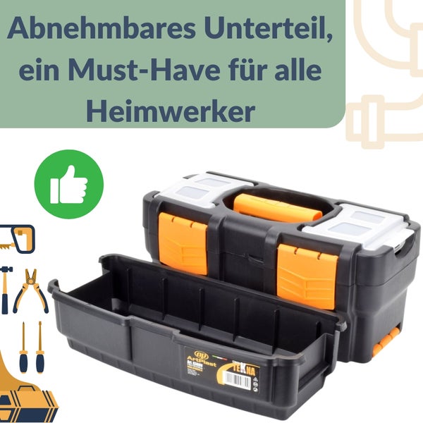 Werkzeugkoffer leer doppelt stapelbar Werkzeug Angel Box Kiste Kasten Toolbox 35