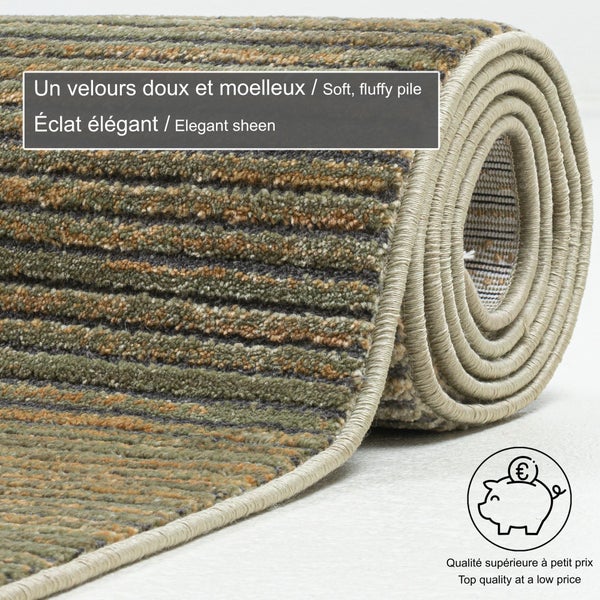 Gewebter Teppich in Kort-Optik Corduletta Grün 40x60 cm