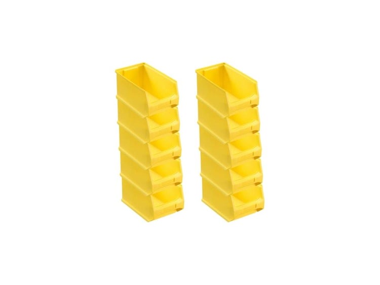 PROREGAL Gelbe Sichtlagerbox 3.0 HxBxT 12,5 x 14,5 x 23,5 cm 2,8 Liter Sichtlagerbehälter Sichtlagerkasten Sichtlagerkastensortiment Sortierbehälter
