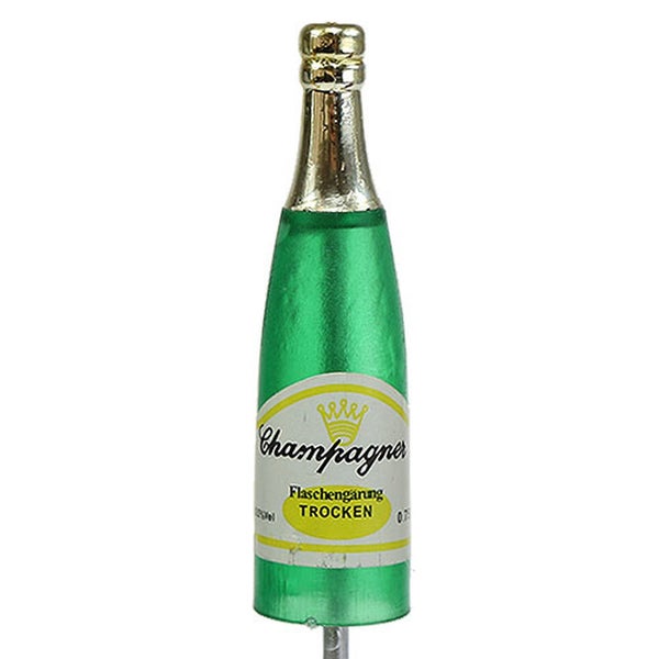 Dekorative grüne Champagnerflasche für festliche Anlässe